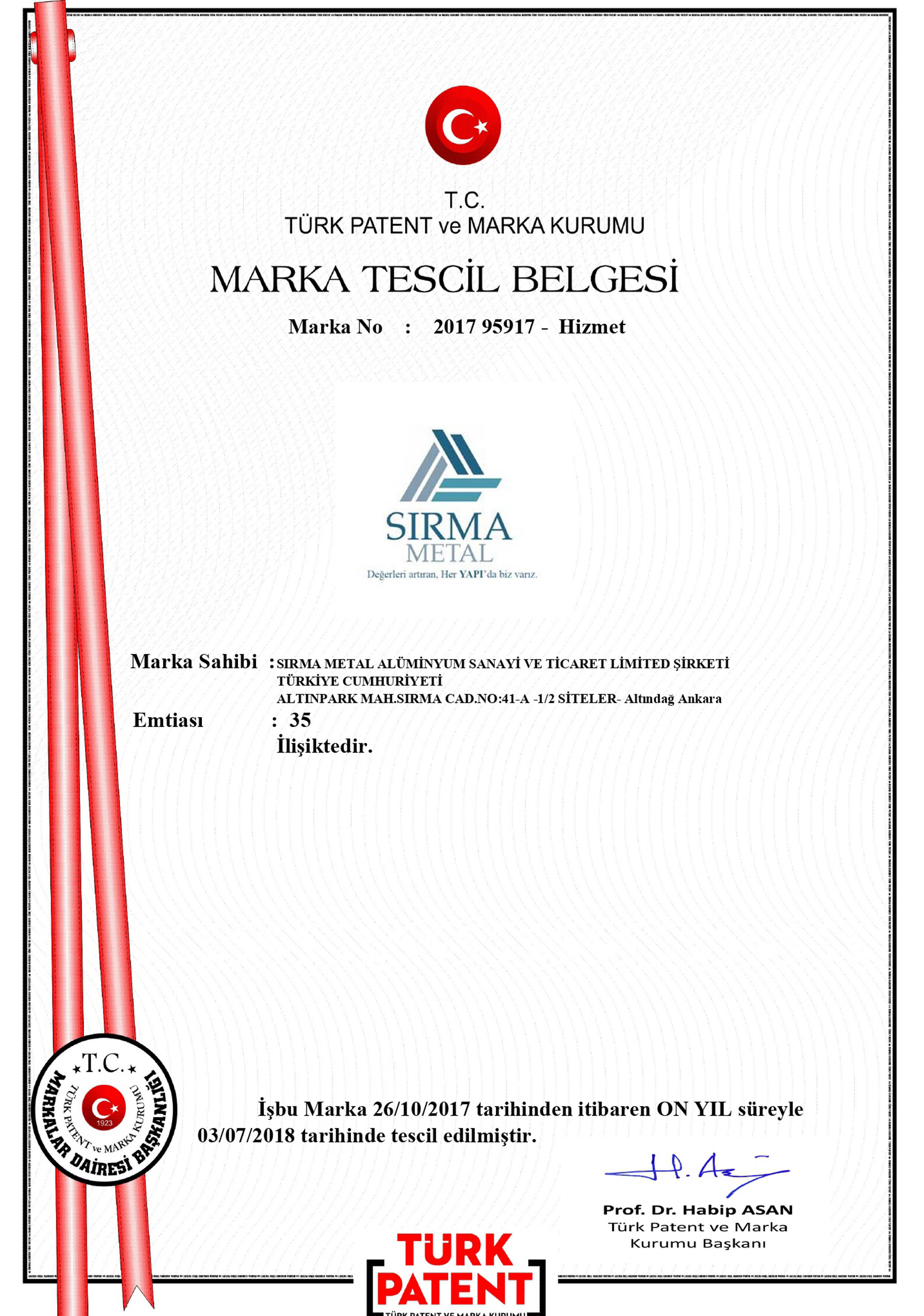 Sloganlı Logo Patent